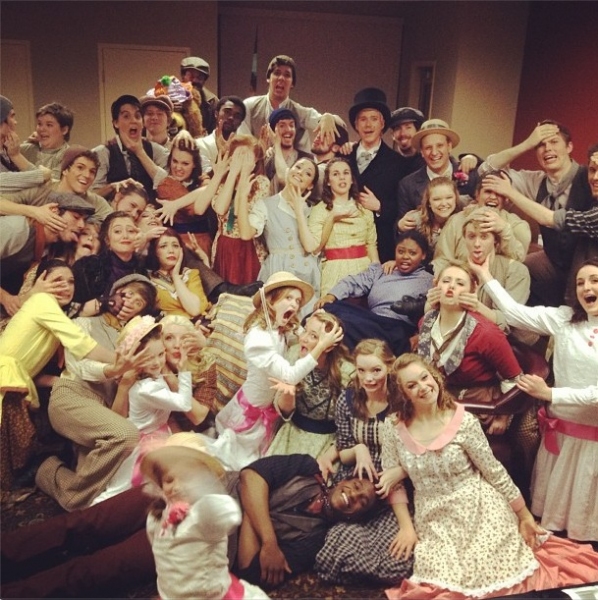 Photo Flash: Saturday Intermission Pics, Feb 16, Part 2 - NEWSIES Take Over, CINDERELLA's Manly Tattoos and More!  Image