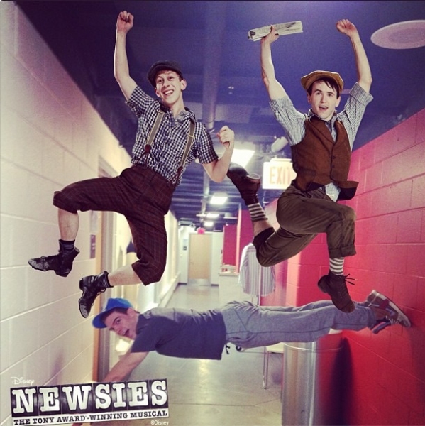 Photo Flash: Saturday Intermission Pics, Feb 16, Part 2 - NEWSIES Take Over, CINDERELLA's Manly Tattoos and More! 