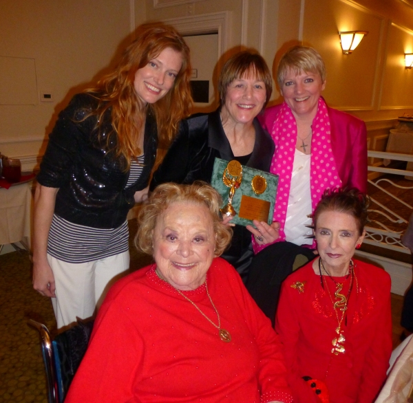 Kelsey Collins, Rose Marie, Geri Jewell (with award), Alison Arngrim and Margaret O'B Photo