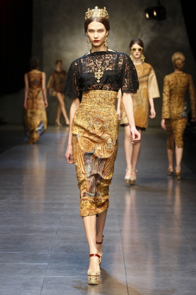 Photo Flash: First Look at Dolce&Gabbana Winter Woman 2014 - TAILORED MOSAIC 
