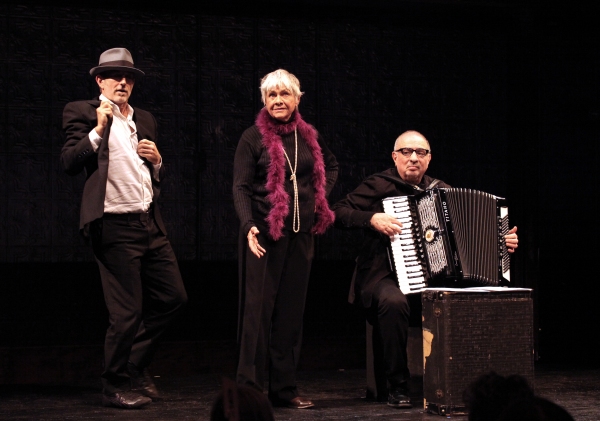 Lance Gries, Estelle Parsons & Accordionist Bill Schimmel  Photo