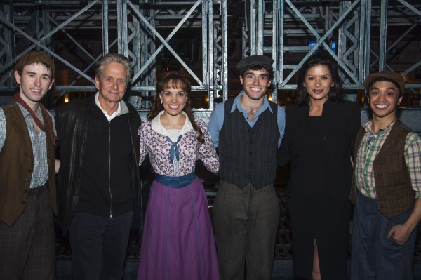 Photo Flash: Catherine Zeta-Jones and Michael Douglas Visit NEWSIES Image