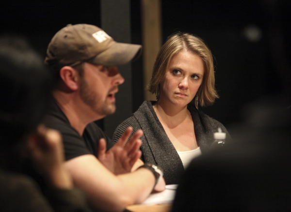 From left, Daniel Talbott, Writer and Director and Sarah Haught, Assistant Director Photo
