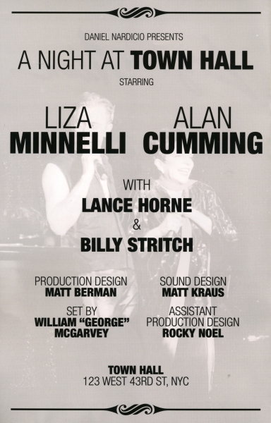Photo Coverage: Inside Liza Minnelli and Alan Cumming's Town Hall Birthday Concert!  Image