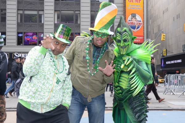 Photo Flash: SPIDER-MAN's Green Goblin Celebrates St. Patrick's Day in Times Square! Image