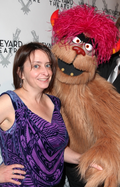 Rachel Dratch with Trekkie Monster & Rick Lyon  Photo