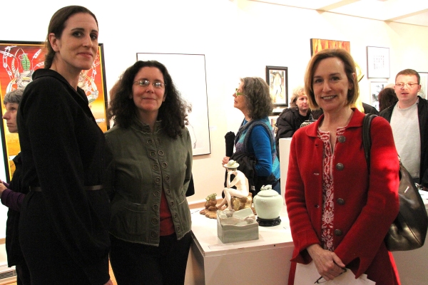 West Windsor Sculptor Janet Felton, right, is pictured with West Windsor Arts Council Photo