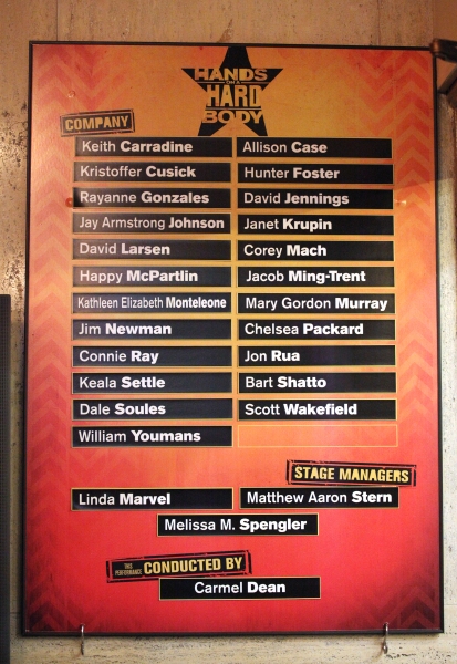 Photo Coverage: HANDS ON A HARDBODY Cast Trucks Their Way to Broadway- Opening Night Curtain Call!  Image