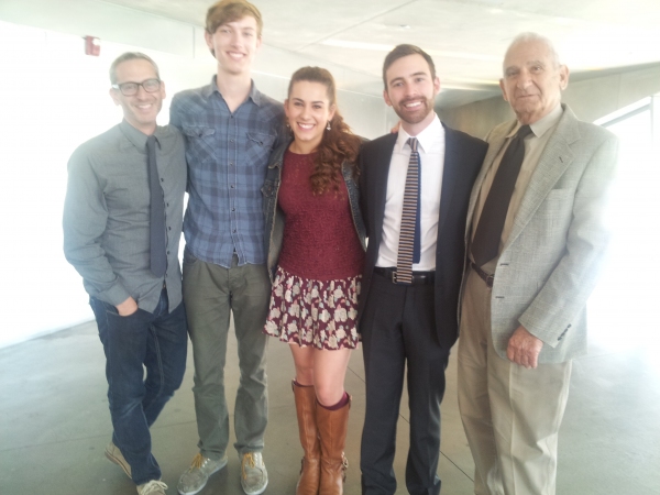 Director Robert Israel with High School Category Winners Garrison Hall and Alexa Russ Photo