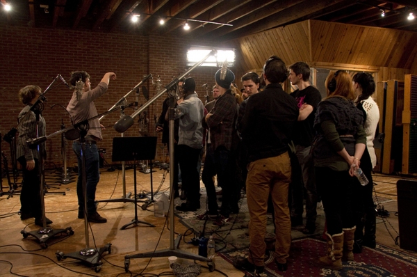 Photo Flash: In the Recording Studio with the Cast of KINKY BOOTS! Image