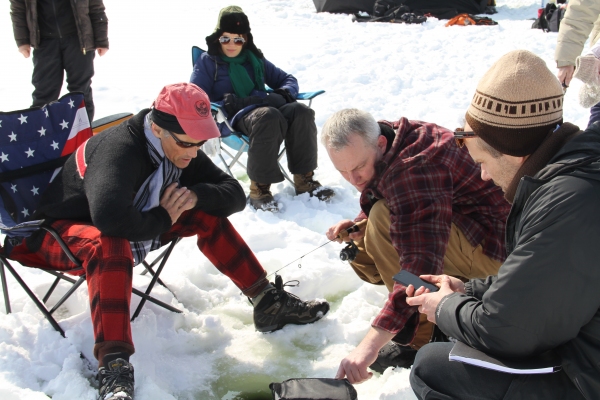 Photo Flash: Mark Rylance and the Cast of the Guthrie's NICE FISH Go Ice Fishing Image