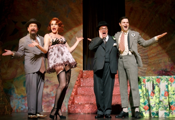 Lewis J. Stadlen, Cady Huffman, Nathan Lane, Jonny Orsini Photo