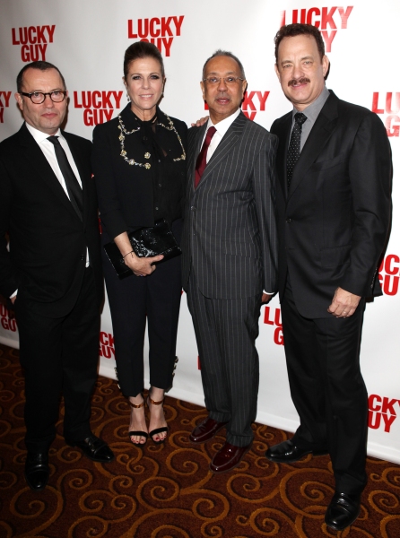 Producer Colin Callender, Rita Wilson, Director George C. Wolfe & Tom Hanks Photo