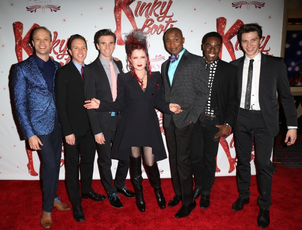 Cyndi Lauper with Kyle Post, Paul Canaan, Charlie Sutton, Kevin Smith Kirkwood, Kyle  Photo