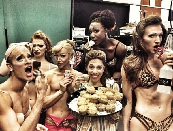 Photo Flash: Saturday Intermission Pics, April 6 - KINKY BOOTS and LUCKY GUY Celebrate Opening Week, HARDBODY Raps and More!  Image