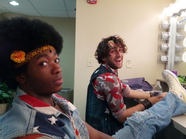 Photo Flash: Saturday Intermission Pics, April 6 - KINKY BOOTS and LUCKY GUY Celebrate Opening Week, HARDBODY Raps and More!  Image