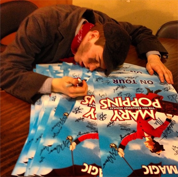 Photo Flash: Saturday Intermission Pics, April 6 - KINKY BOOTS and LUCKY GUY Celebrate Opening Week, HARDBODY Raps and More!  Image