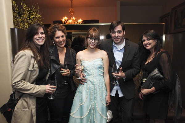 Shana Cooper, Rachel Myers, projection designer Kaitlyn Pietras, Jason Thompson and K Photo