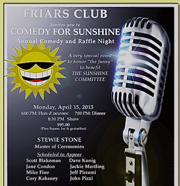 Photo Coverage: Inside COMEDY FOR SUNSHINE at the Friars Club Image