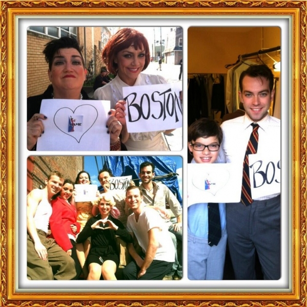 Photo Flash: Saturday Intermission Pics, April 20 - BOOK OF MORMON, JERSEY BOYS and More Send Love to Boston! Image