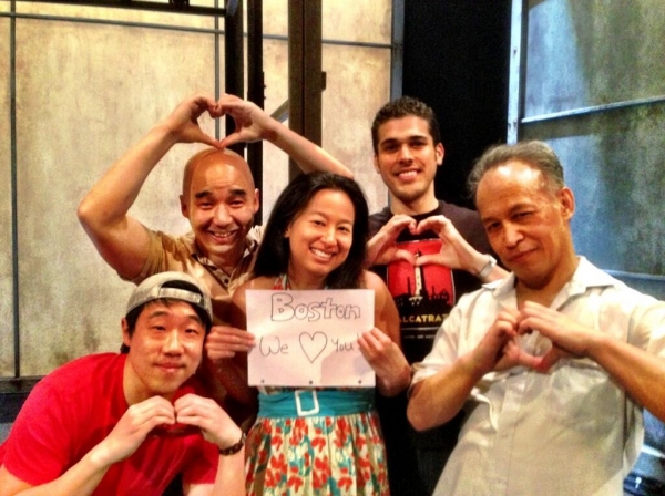 Photo Flash: Saturday Intermission Pics, April 20 - BOOK OF MORMON, JERSEY BOYS and More Send Love to Boston! Image