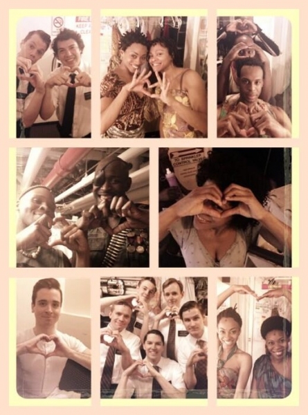 Photo Flash: Saturday Intermission Pics, April 20 - BOOK OF MORMON, JERSEY BOYS and More Send Love to Boston! Image