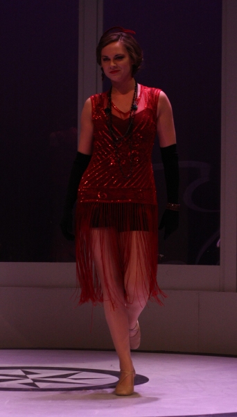 Zelda (Kendall Anne Thompson) shows off her 1920's flapper outfit. Photo