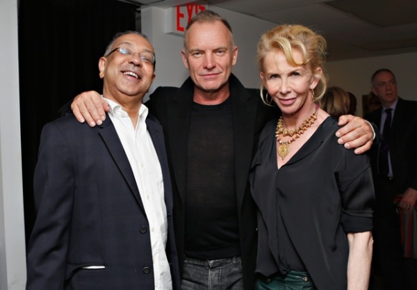 GEORGE C. WOLFE, STING and TRUDIE STYLER Photo