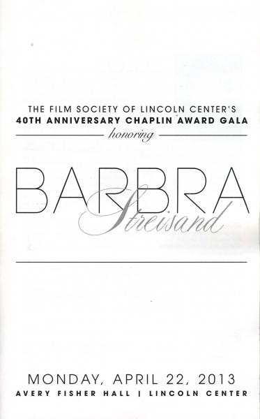 Photo Coverage: The Film Society of Lincoln Center Honors Barbra Streisand With the Chaplin Award  Image