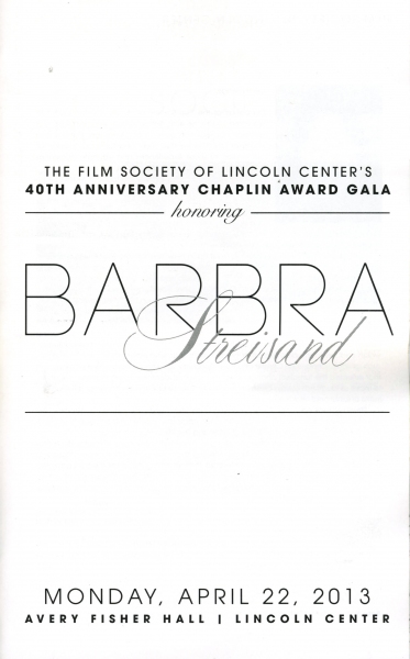 Photo Coverage: The Film Society of Lincoln Center Honors Barbra Streisand With the Chaplin Award Image
