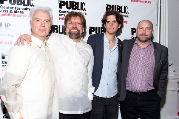 David Byrne, Oskar Eustis, Alex Timbers, Patrick Willingham Photo