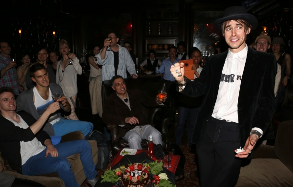 Reeve Carney with the cast & company of Broadway''s ''Spider-Man''  Photo