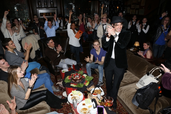 Reeve Carney with the cast & company of Broadway''s ''Spider-Man''  Photo