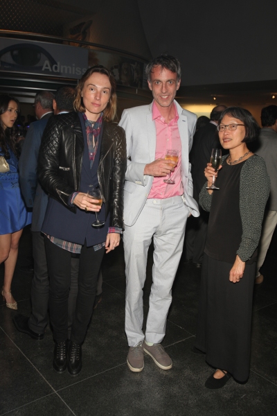 Mirabelle Martin, Artist Jules de Balincourt and curator Eugenie Tsai Photo
