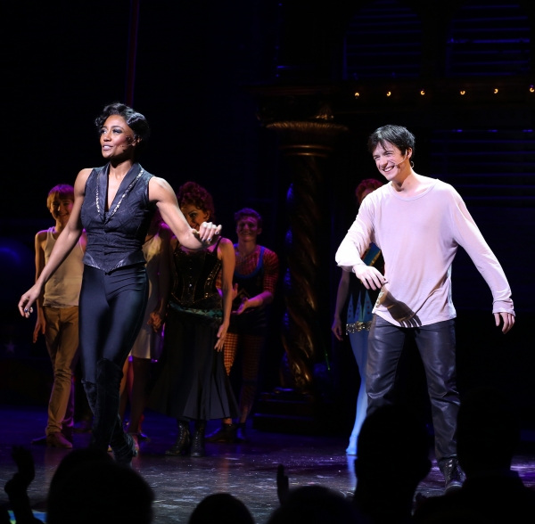 Patina Miller & Matthew James Thomas with cast   Photo