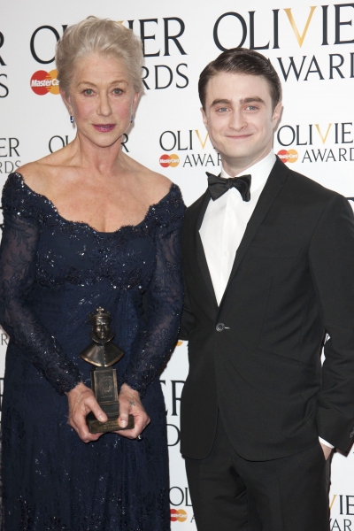 Helen Mirren and presenter Daniel Radcliffe Photo