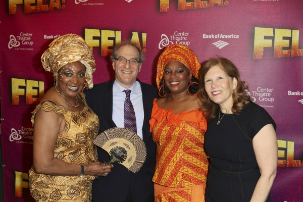 Sandra Izsadore, Producer Stephen Hendel, Yeni Kuti, Fela's oldest daughter, and Prod Photo