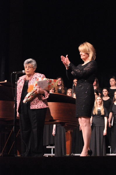 Sister Gloria Perez, Ann DeKorte (Chairperson of Event) and the IHA Concert Chorus Photo