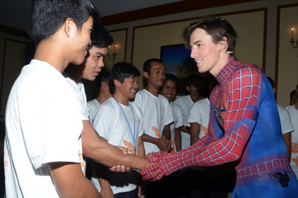 Photo Flash: Cambodian Shadow Puppet Troupe Wat Bo Visits SPIDER-MAN Image
