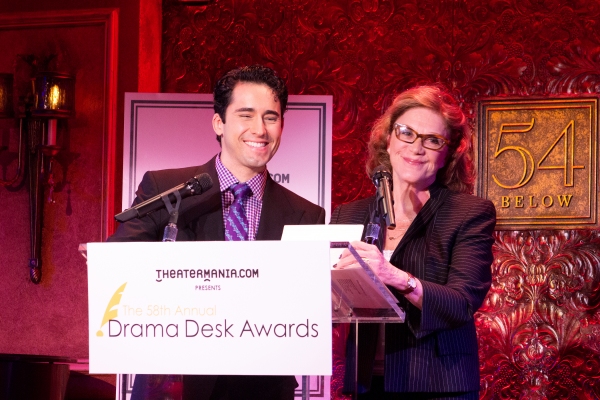 Photo Coverage: John Lloyd Young and Linda Lavin Announce 2013 Drama Desk Nominees Image