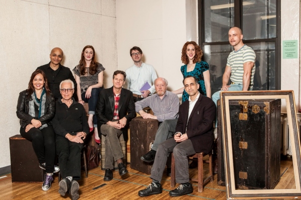 Front Row: Kate Rigg, John Guare, Martin Moran, Peter Maloney, David Pittu. Back Row: Photo