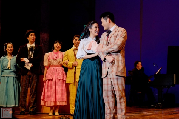 (Center) Jaygee Macapugay, Karl Josef Co and the cast of HELLO, DOLLY! Photo