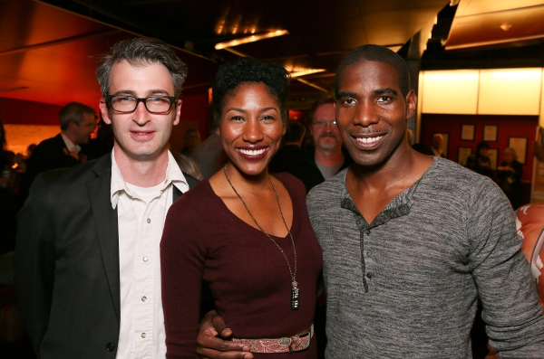 From left, Director Daniel Aukin and cast members Diarra Oni Kilpatrick and Desean Te Photo