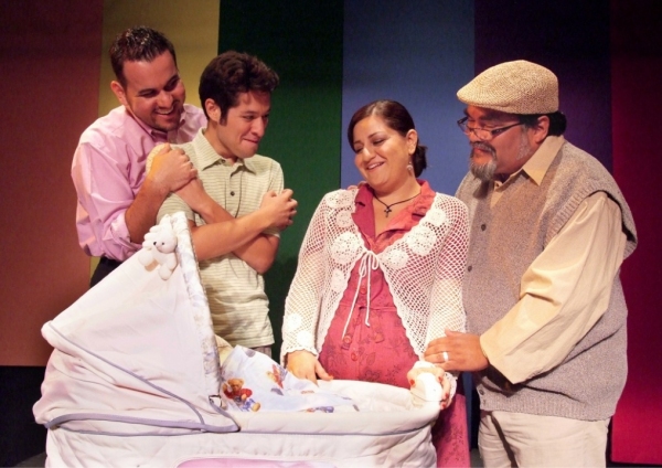 MJ Silva (David), Andres Rey Soloranzo (Marco), Miriam Peniche (Mama) and Martin Mora Photo
