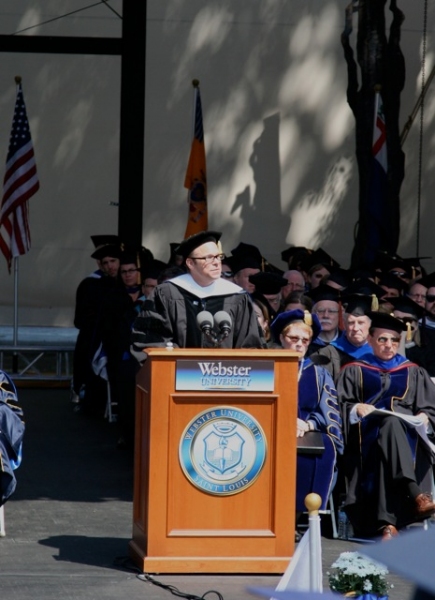 Photo Flash: Norbert Leo Butz Gives Webster University Commencement Speech at the Muny Image