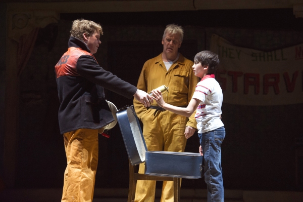 Tony (Kevin Wathen), Dad (Deka Walmsley) and Billy Elliot (Ali Rasul) Photo