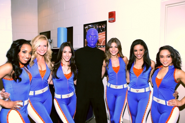 Photo Flash: Blue Man Group Visits New York Knicks Game Image