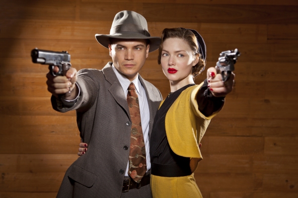 Emile Hirsch and Holliday Grainger as Bonnie and Clyde. Photo