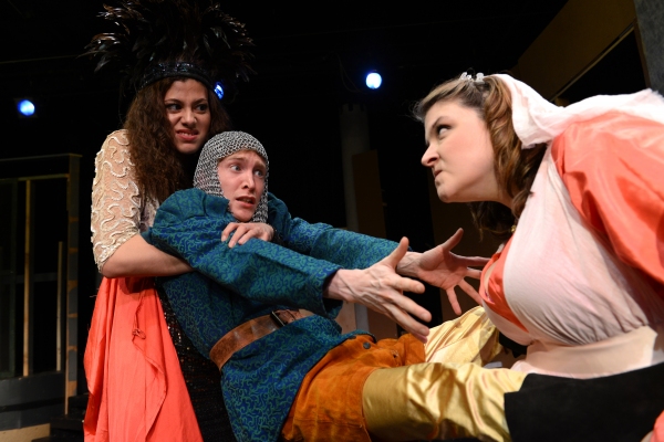 Meaghan Bloom Fluitt as Glumdalca the Giant Princess, Jarrod Bates as Tom Thumb, Eva  Photo