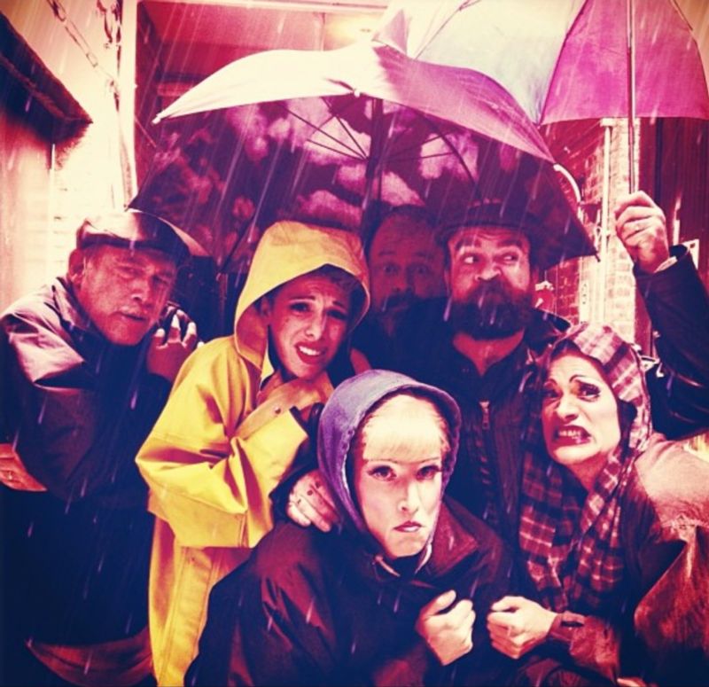 Photo Flash: Saturday Intermission Pics, May 25 - Cast of KINKY BOOTS Braves the Rain, Holland Taylor, & More! Image